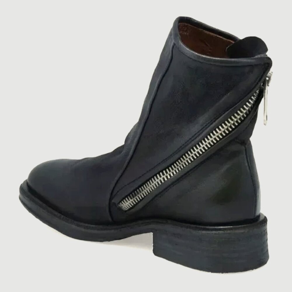 A.S. 98 FLEETWOOD BOOTIE BLACK LEATHER – SIZE 41 (10), NEVER WORN